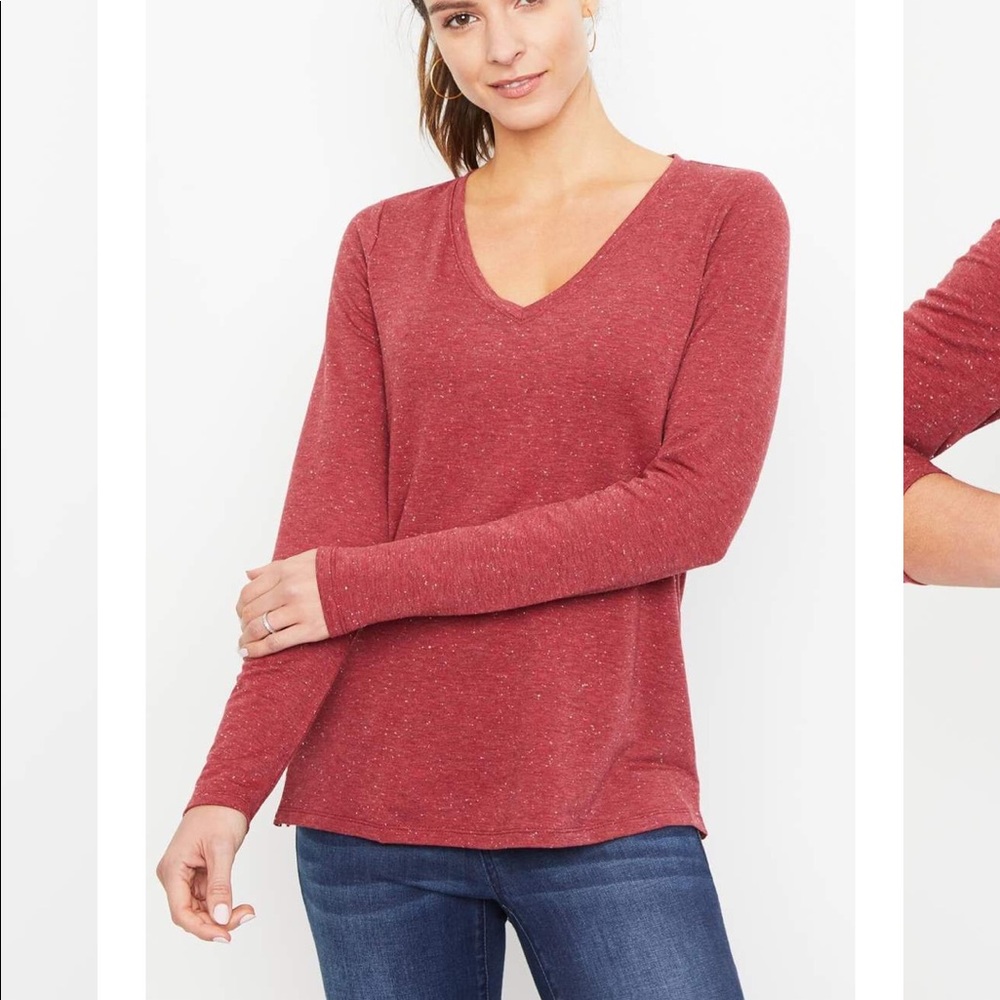 A pea in the pod nursing zip long sleeve top